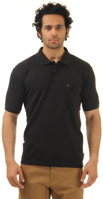

Monte Carlo Solid Men's Polo Neck Black T-Shirt