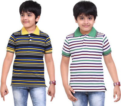 

Dongli Boys Printed T Shirt(Black, Pack of 2), Multicolor