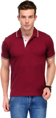 

Scott International Solid Men's Polo Neck Maroon T-Shirt