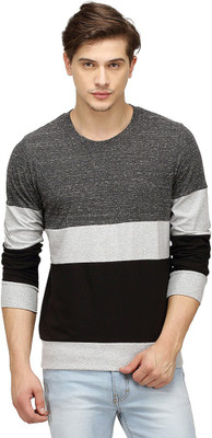 

Campus Sutra Solid Men Round Neck Multicolor T-Shirt, Charcoal