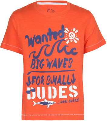 

Chalk by Pantaloons Boys Graphic Print T Shirt(Orange, Pack of 1, Bright orange