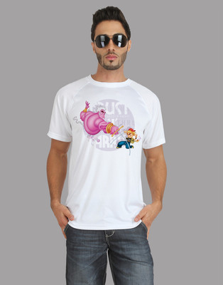 

Trionic Printed Men's Round Neck White T-Shirt, Snow white