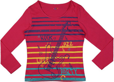 

Poppers by Pantaloons Girls Graphic Print T Shirt(Pink, Light fuchsia