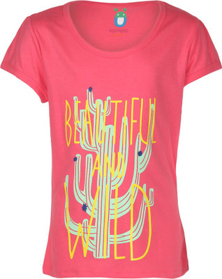 

Poppers by Pantaloons Girls Graphic Print T Shirt(Pink, Raspberry