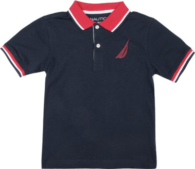 

Nautica Solid Cotton T Shirt(Blue