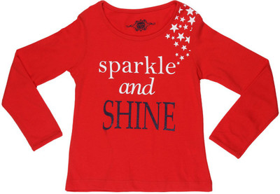 

Chalk by Pantaloons Girls Graphic Print T Shirt(Red, Bright red