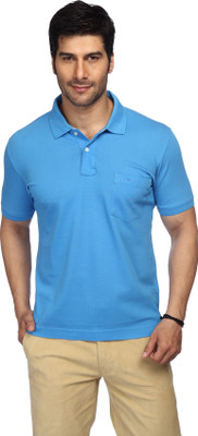 

ColorPlus Solid Men's Polo Neck Dark Blue T-Shirt