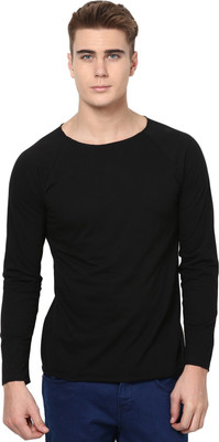 

Unisopent Designs Solid Men's Round Neck Black T-Shirt