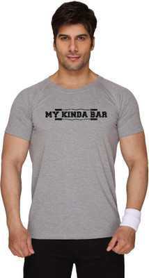 

SayItLoud Printed Men's Round Neck Grey T-Shirt