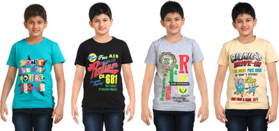 

FabTag - Dongli Boys Printed T Shirt(Multicolor, Pack of 4