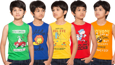 

Maniac Boys Printed T Shirt(Multicolor, Pack of 5, Multi