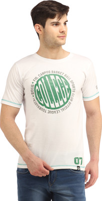

Fio Printed Men's Round Neck White T-Shirt