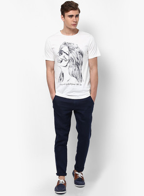 

Jack & Jones Graphic Print Men's Round Neck White T-Shirt, Cloud dancer