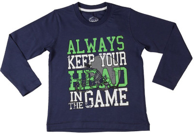 

Chalk by Pantaloons Boys Printed T Shirt(Dark Blue, Pack of 1