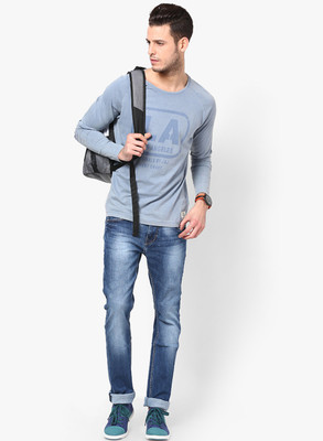 

Jack & Jones Graphic Print Men' Round Neck Blue T-Shirt, Coronet blue