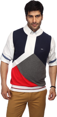 

ColorPlus Geometric Print Men's Round Neck White T-Shirt