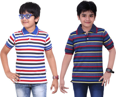 

Dongli Boys Printed T Shirt(Dark Blue, Pack of 2), Multicolor