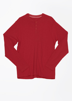 

Flippd Solid Men's Henley Red T-Shirt