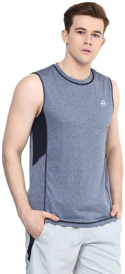 

Aurro Solid Men's Round Neck Blue T-Shirt, Navy/navy
