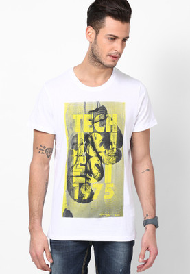 

Jack & Jones Graphic Print Men's Round Neck White T-Shirt