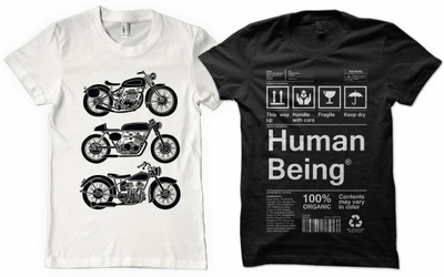 

DNA Graphic Print Men's Round Neck White, Black T-Shirt(Pack of 2, Black;white