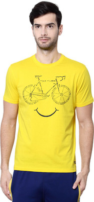 

Ajile by Pantaloons Printed Men' Round Neck Yellow T-Shirt, Bright yellow