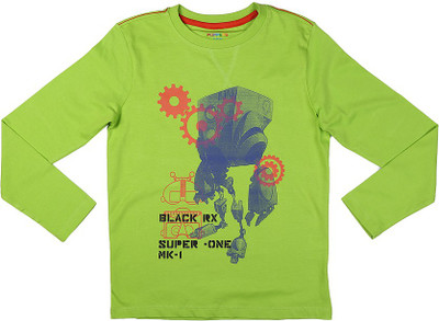 

Poppers by Pantaloons Boys Graphic Print T Shirt(Light Green, Pack of 1, Neon green