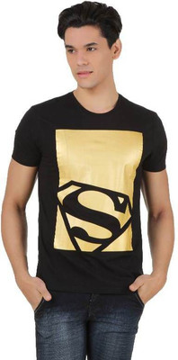 

Superman Printed Men' Round Neck Black T-Shirt