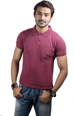 

Spur Solid Men' Polo Neck Pink T-Shirt, Onion