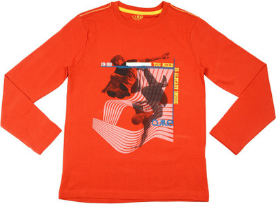 

Poppers by Pantaloons Boys Graphic Print T Shirt(Orange, Pack of 1
