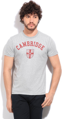 

Pepe Jeans Printed Men' Round Neck Grey T-Shirt, Gr-melan