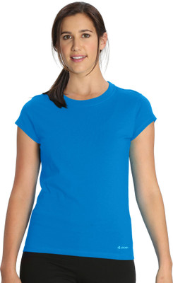 

Jockey Solid Women's Round Neck Blue T-Shirt, Celestial blue