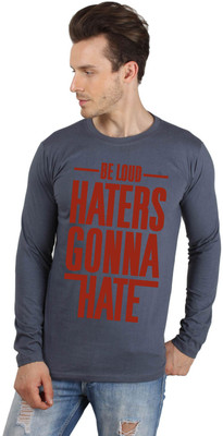 

SayItLoud Printed Men's Round Neck Grey T-Shirt, Darkgrey