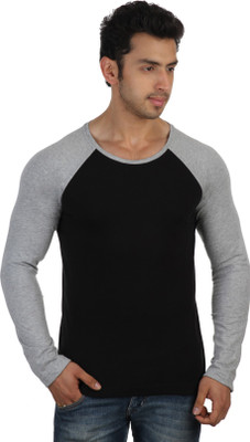 

Rigo Solid Men's Round Neck Black, Grey T-Shirt
