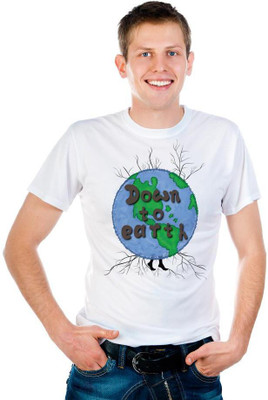 

6th Cross Graphic Print Men's Round Neck White T-Shirt