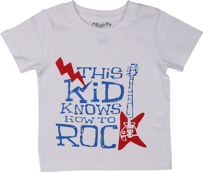 

Chirpie Pie by Pantaloons Boys Graphic Print T Shirt(White, Pack of 1