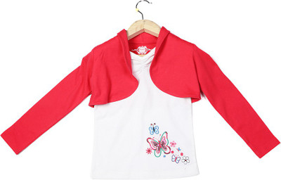 

Chalk by Pantaloons Girls Solid T Shirt(White