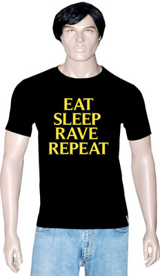 

Tshirt.in Graphic Print Men's Round Neck Black T-Shirt, Jet balck