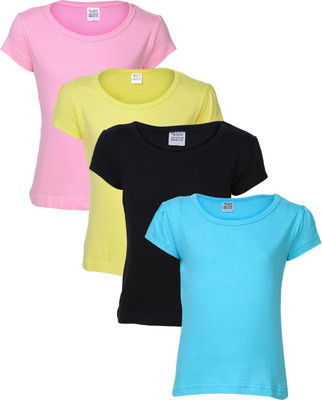 

Gkidz Girls Solid T Shirt(Multicolor