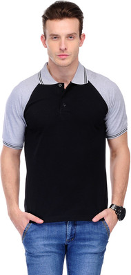 

Scott International Solid Men' Polo Neck Black T-Shirt