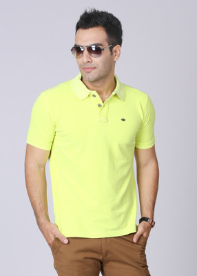 

Status Quo Solid Men's Polo Neck Yellow T-Shirt, F.yellow