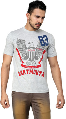 

Cotton County Premium Printed Men's Round Neck Grey T-Shirt, Light grey