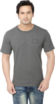 

Fugazee Lifestyle Solid Men's Round Neck Grey T-Shirt