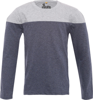 

Insta Fab Boys Solid Cotton T Shirt(Blue, Pack of 1, Denim