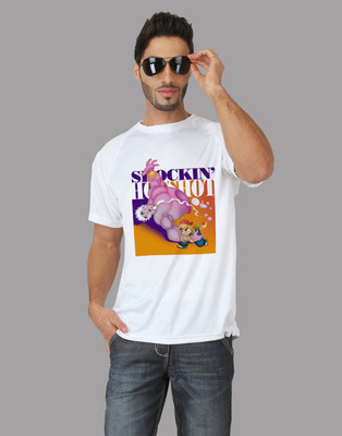 

Trionic Printed Men's Round Neck White T-Shirt, Snow white