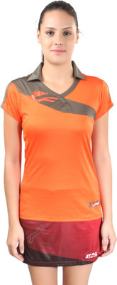 

Stag Printed Women's V-neck Orange, Grey T-Shirt, Grey;orange