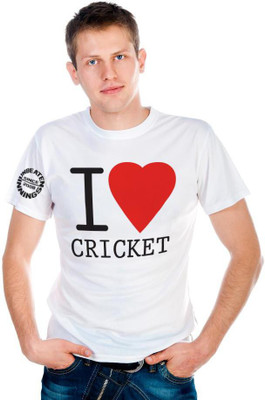 

6th Cross Graphic Print Men's Round Neck White T-Shirt