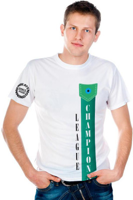 

6th Cross Graphic Print Men's Round Neck White T-Shirt