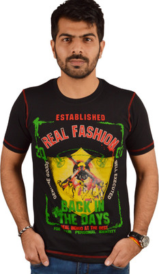 

Miller & Schweizer Solid Men's Round Neck Black T-Shirt