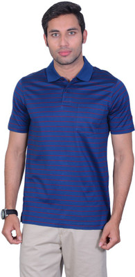 

Proline Striped Men' Polo Neck Blue T-Shirt